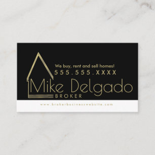 Elegant Property Manager Home Sales Broker   Business Card