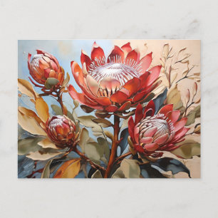 Elegant Protea Art Graceful Floral Design Postcard