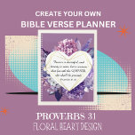 Elegant Proverbs 31 Woman Floral Christian Planner<br><div class="desc">Purple Floral Christian Planner - Proverbs 31:30 (KJV) A beautiful Christian quote daily planner _is ideal for organising your devotionals, Bible lessons, and topics. The Bible verse is from Proverbs 31 with black script typography. Striving to be a Proverbs 31 Woman, this Inspirational Planner and Organiser will help you stay...</div>