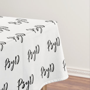 Elegant PsyD Doctor of Psychology Tablecloth