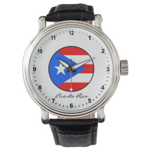 Elegant Puerto Rico Watch & Puerto Rican Flag