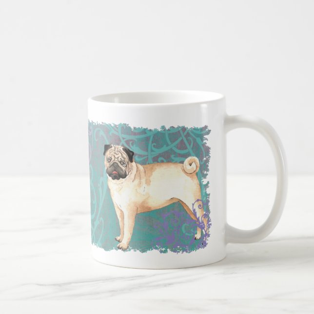 Elegant Pug Coffee Mug (Right)