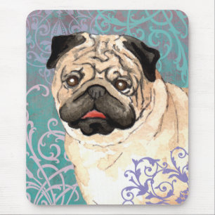 Elegant Pug Mouse Mat