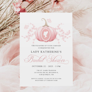 Elegant Pumpkin Bridal Shower Invitation