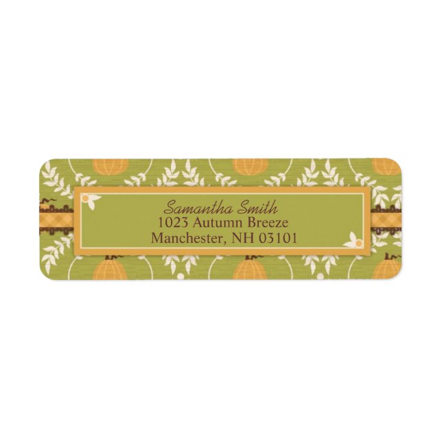 Elegant Pumpkin Damask Print for Thanksgiving (Front)