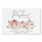 Elegant Pumpkin Floral Baby Girl Shower Welcome