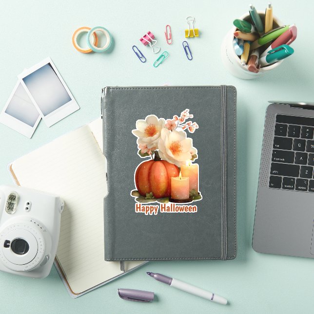 Elegant Pumpkin & Flowers Halloween (iPad Cover)