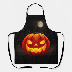 Elegant Pumpkin Halloween Apron