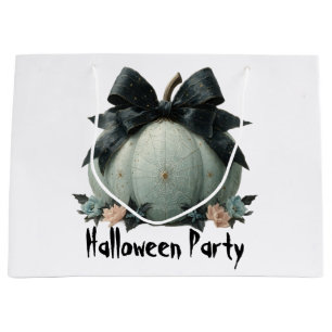 Elegant Pumpkin Halloween Party Design Large Gift Bag