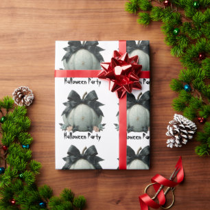 Elegant Pumpkin Halloween Party Design Wrapping Paper