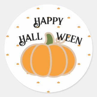 ELEGANT PUMPKIN PATTERN HAPPY HALLOWEEN STICKER