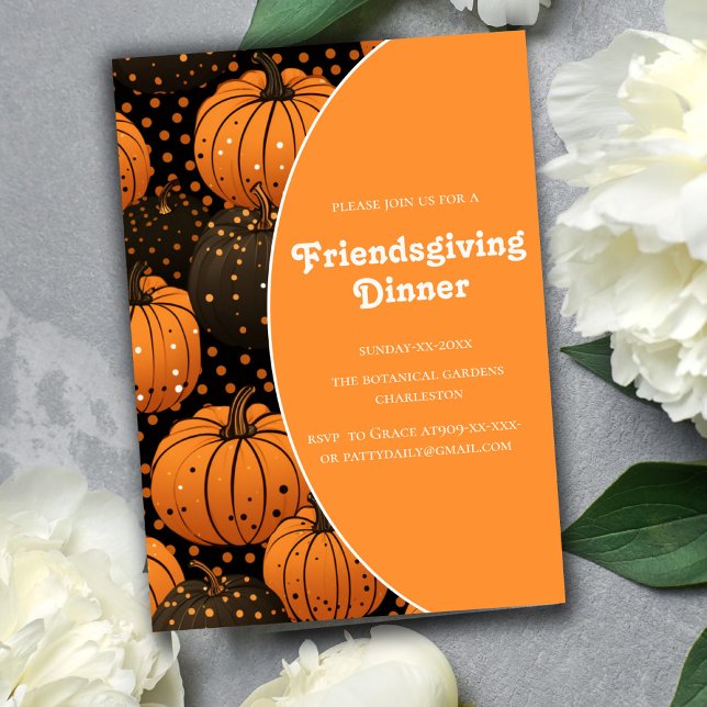 elegant pumpkins fall  Friendsgiving  Invitation (Creator Uploaded)