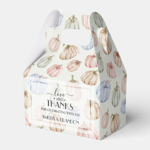 Elegant Pumpkins Neutral Baby Shower Favour Box