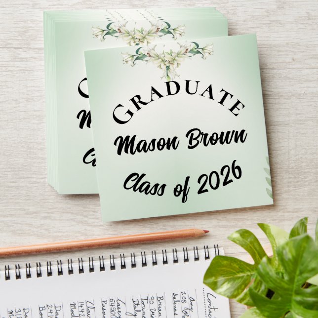 Elegant Purlple Graduation Envelope (Stacked)