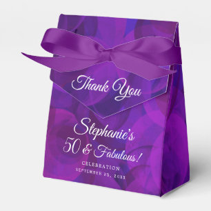 Elegant Purple 50 and Fabulous Birthday Party Favour Box