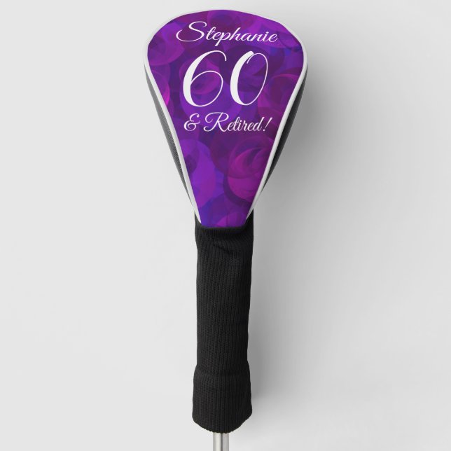 Elegant Purple 60 and Retired Golf Head Cover (Front)
