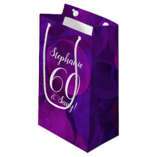 Elegant Purple 60 and Sassy Birthday Party Small Gift Bag