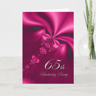Elegant, purple 65 Birthday party invitation