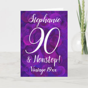 Elegant Purple 90 and Nonstop Customised Card