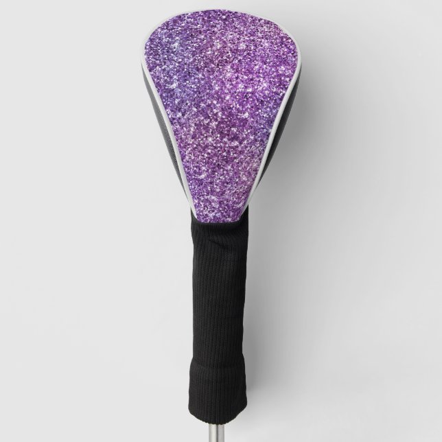 Elegant Purple Abstract Stylish Chic Pattern Golf Head Cover (Front)