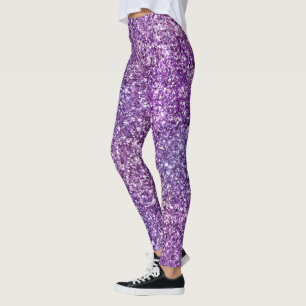 Elegant Purple Abstract Stylish Chic Pattern Leggings