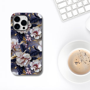 Elegant Purple and Cream Orchid Floral  Case-Mate iPhone 14 Pro Max Case