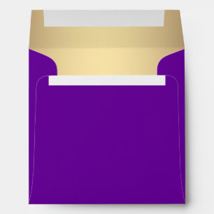 Elegant Purple and Gold Linen Envelope
