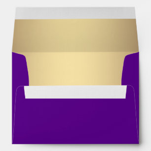 Elegant Purple and Gold Linen Envelopes