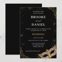 Elegant Purple and Gold Mardi Gras Wedding