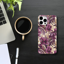 Elegant Purple and Gold Orchid Floral