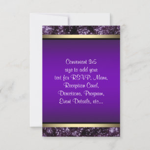 Elegant Purple and Gold RSVP