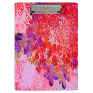 Elegant Purple and Orange Limelight Hydrangea Clipboard