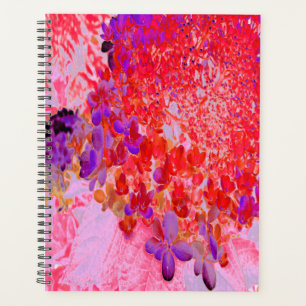 Elegant Purple and Orange Limelight Hydrangea Planner