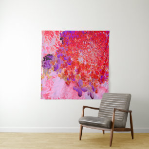 Elegant Purple and Orange Limelight Hydrangea Tapestry