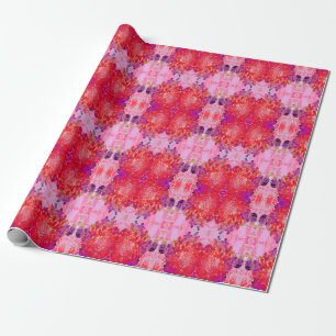 Elegant Purple and Orange Limelight Hydrangea Wrapping Paper