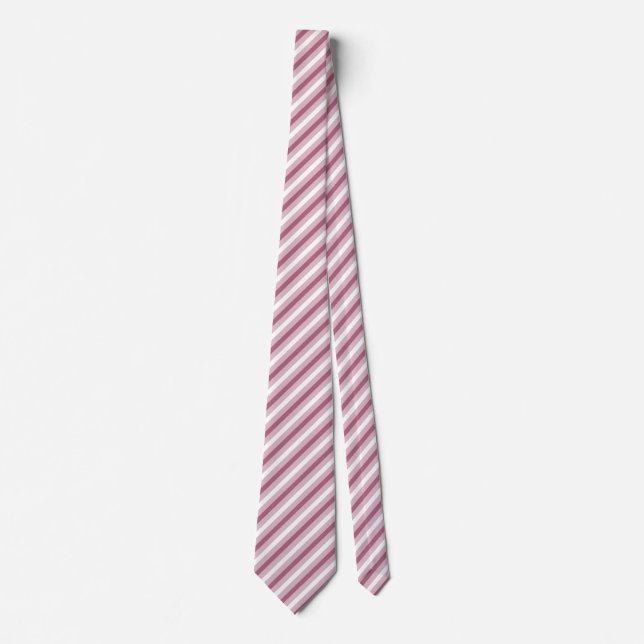 Elegant Purple and Pink Angled Striped Men’s Tie (Front)