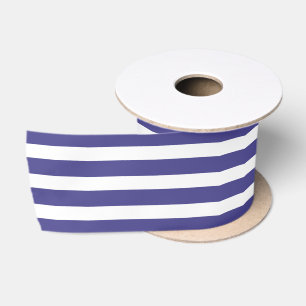 Elegant Purple and White Striped Satin Ribbon