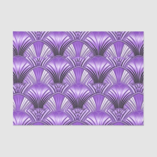 Elegant purple black art deco  tissue paper (Front)