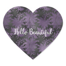 Elegant Purple Black Floral
