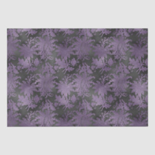Elegant Purple Black Floral Tissue Paper