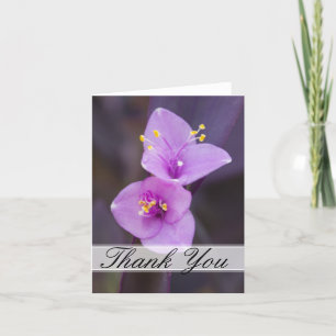 Elegant Purple Blossoms Thank You Card
