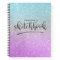 Elegant Purple Blue Glitter Ombre Sketchbook