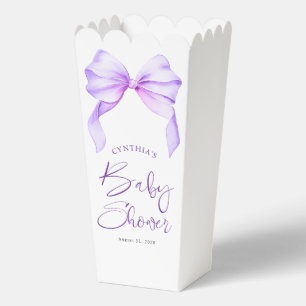 Elegant Purple Bow Baby Shower  Favour Box