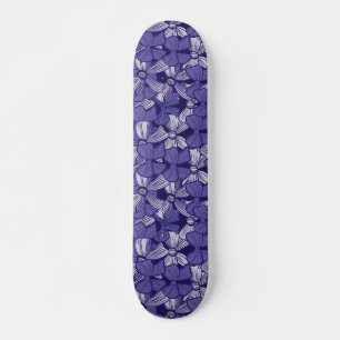 Elegant Purple Bow Pattern Skateboard