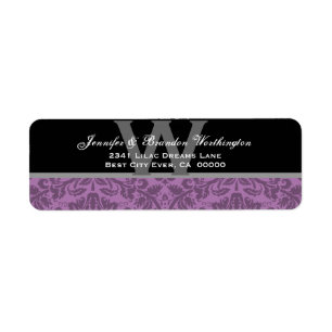 Elegant Purple Brocade Damask Wedding Collection