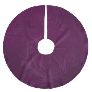 Elegant Purple Brushed Polyester Tree Skirt