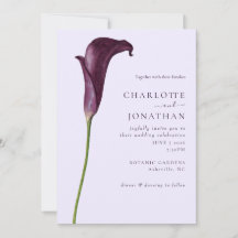 Elegant Purple Calla Lily Flower Wedding