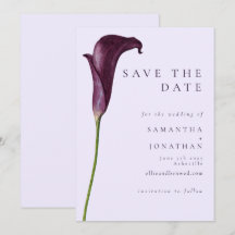 Elegant Purple Calla Lily Flower Wedding