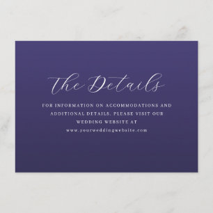 Elegant Purple Calligraphy Enclosure Card