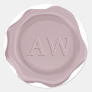 Elegant Purple Cassis Monogram Wedding Wax Seal